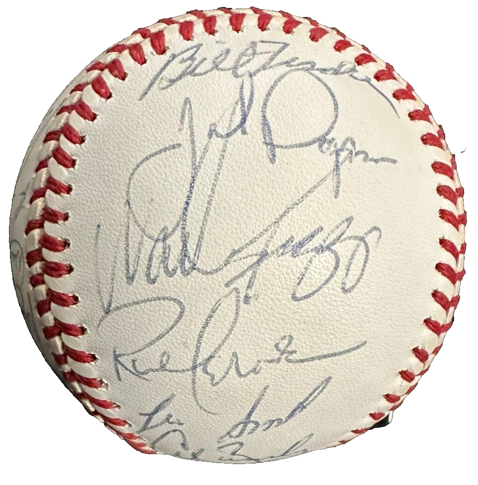 1989 Boston Red Sox Team Autographed Baseball Clemens Boggs Rice Smith