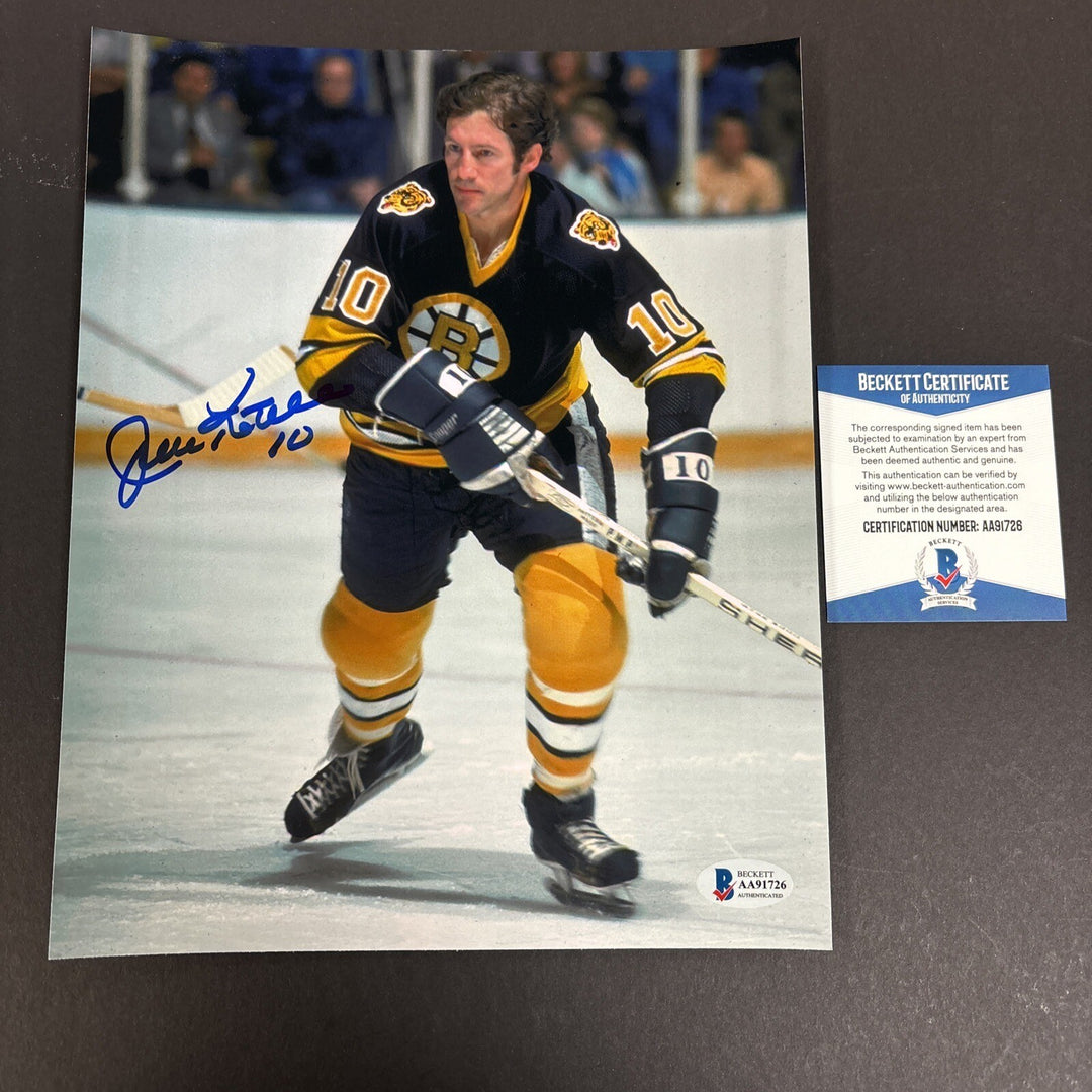Jean Ratelle Signed 8x10 Boston Bruins Beckett COA Sportsworld
