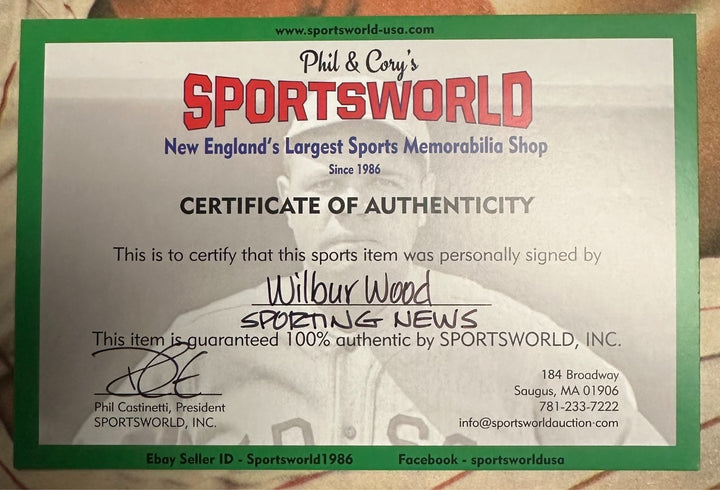Wilbur Wood Autographed 6/2/1973 Issue Sporting News W/ 1973 24-20 Insc