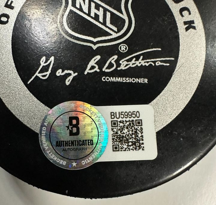 Pavel Bure Autographed New York Rangers Official Game Puck BAS NHL