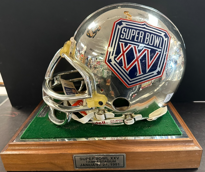 New York Giants Super Bowl XXV Silver Anniversary Full Size Helmet 1184/2500