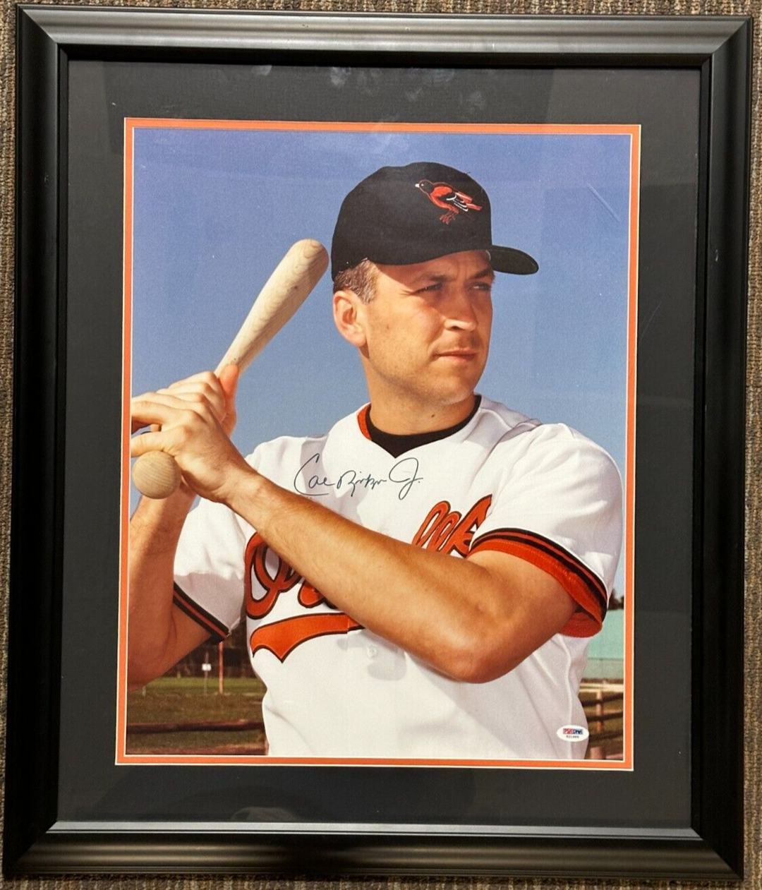 Cal Ripken Jr. Autographed 16x20 Photo Framed PSA/DNA HOF Orioles