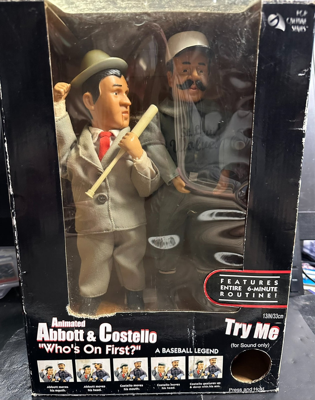 Animated Abbott & Costello "Who's on First" Gemmy Pop Culture Series NIB