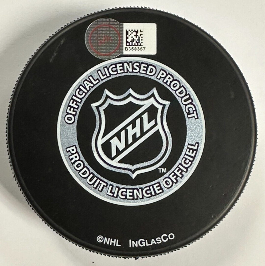 Darryl Sittler Autographed Detroit Red Wings Hockey Puck HOF