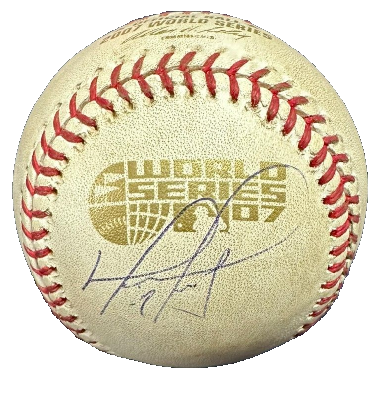 David Ortiz Autographed Official 2007 World Series Game Issued Baseball BAS