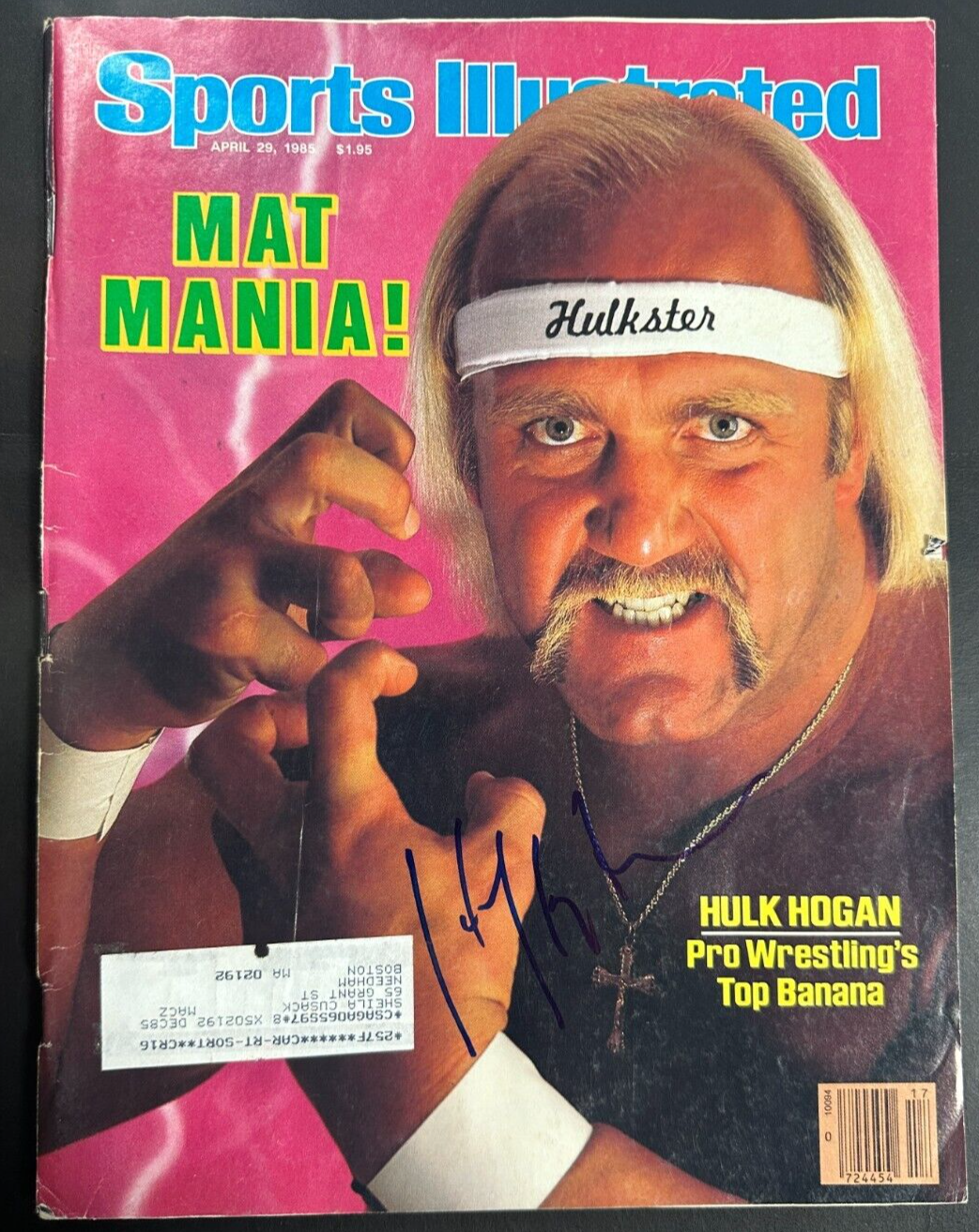 Hulk Hogan Autographed 4/29/1985 Sports Illustrated Rookie 1st Cover BAS WWF WWE