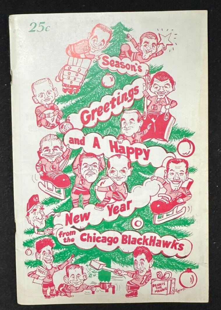 Dec 25, 1967 Chicago Blackhawks & Montreal Canadiens Program NHL