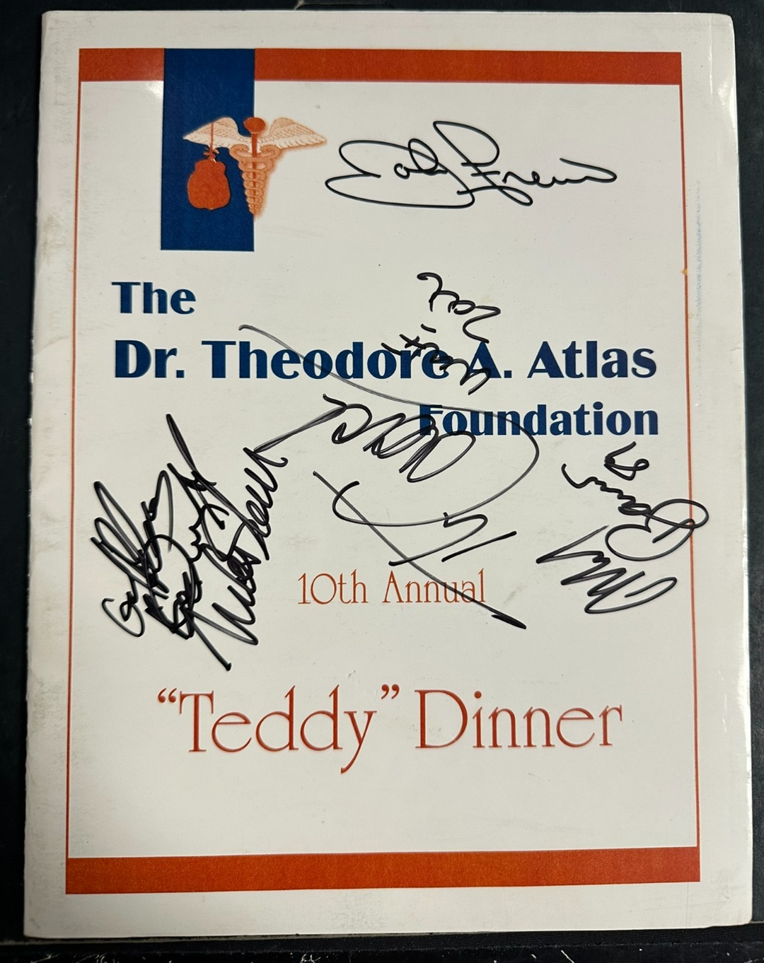 10th Annual Dr. Theodore (Teddy) Atlas Foundation Dinner Autographed Program