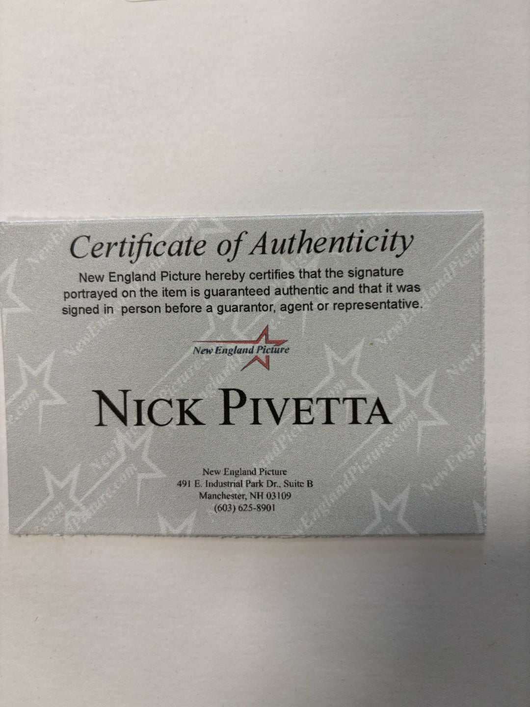 Signed  8x10 NICK PIVETTA Boston Red Sox Framed Autographed Photo