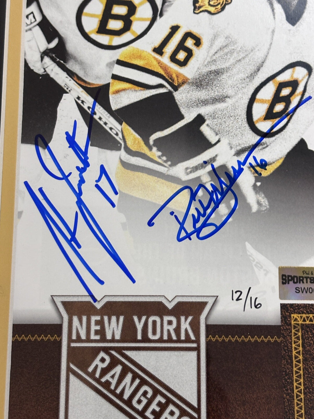 1977-85 Lunch Pail Gang Bruins Signed Jonathan O'Reilly Wensink Middleton 12/16