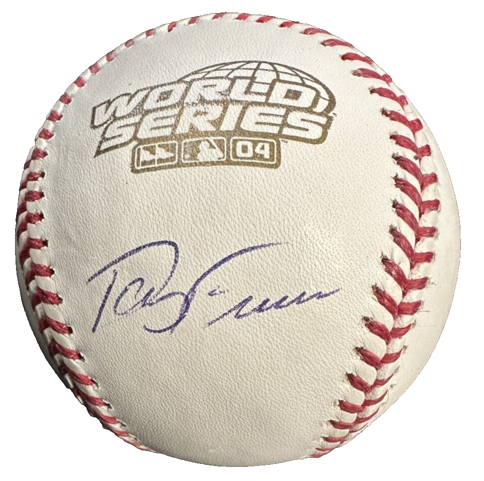 Terry Francona Autographed Official 2004 World Series Logo Baseball Red Sox