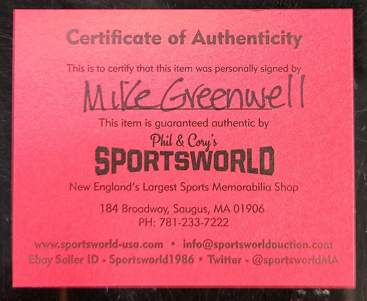 Mike Greenwell Signed American League Baseball Boston Red Sox COA