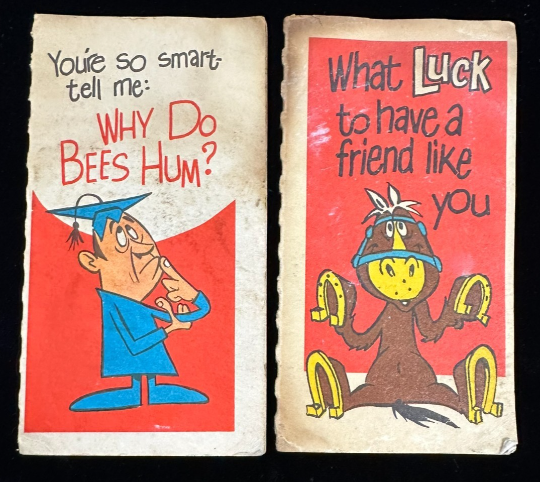 Lot of 2 1965 Topps Rat Fink Greeting Cards Vintage