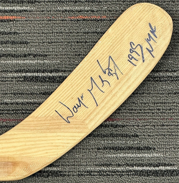 Wayne Gretzky Autographed Game Issued Hockey Stick W/ 1999 NYR Insc BAS HOF
