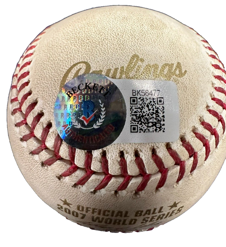 David Ortiz Autographed Official 2007 World Series Game Issued Baseball BAS