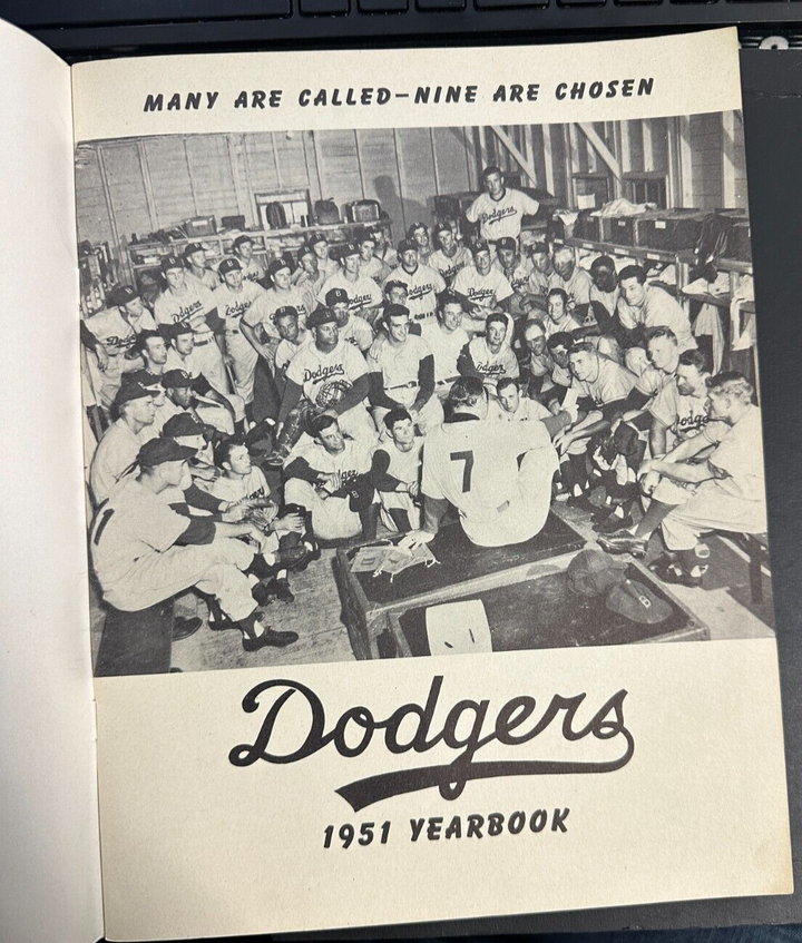 1951 Brookyln Dodgers Yearbook 6th Printing Snider Robinson Campanella Hodges