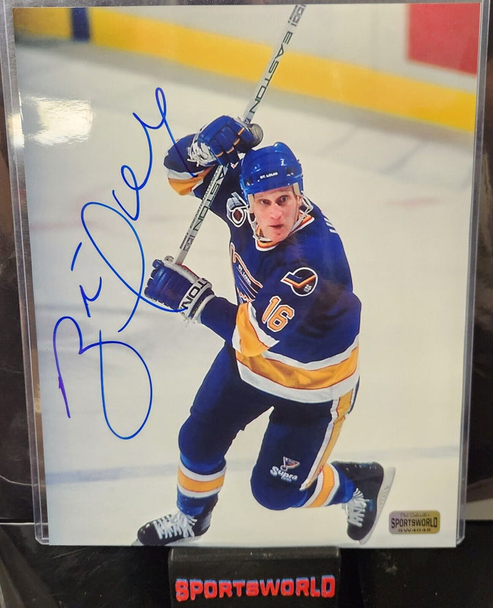 Brett Hull Signed 8x10 Photo St. Louis Blues HOF COA