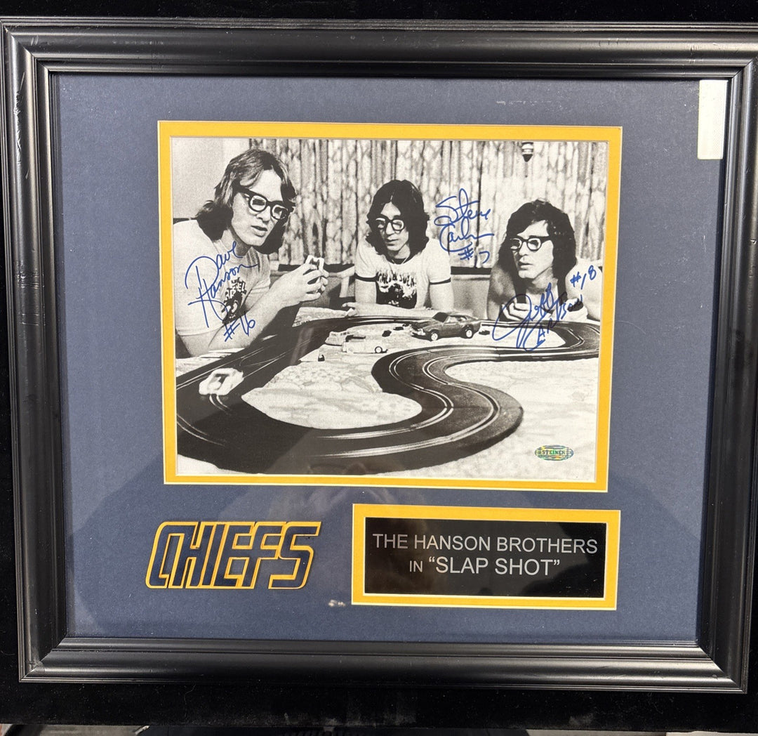 Hanson Brothers In Slap Shot Signed Photograph 15x17 COA Steiner