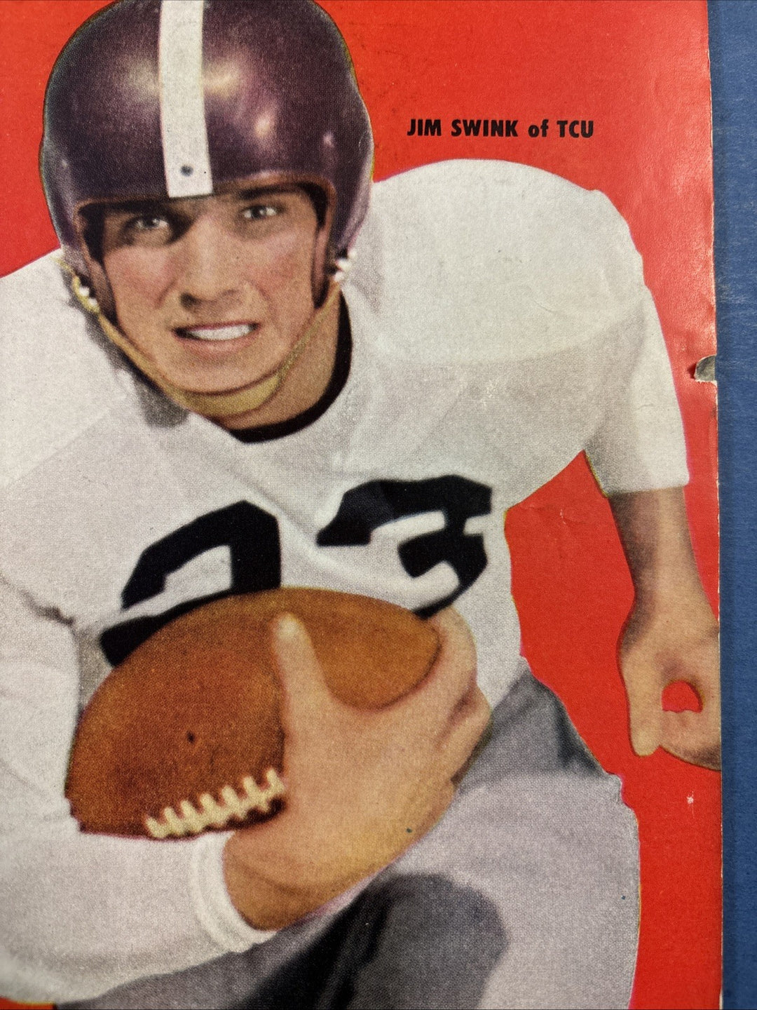 1956 REAL MAGAZINES FOOTBALL YEARBOOK KICK OFF JIM SWINK TCU COVER