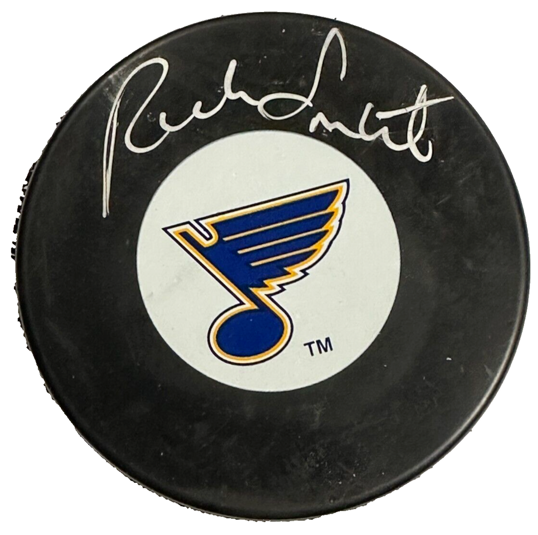 Rick Smith Autographed St. Louis Blues Hockey Puck BAS NHL