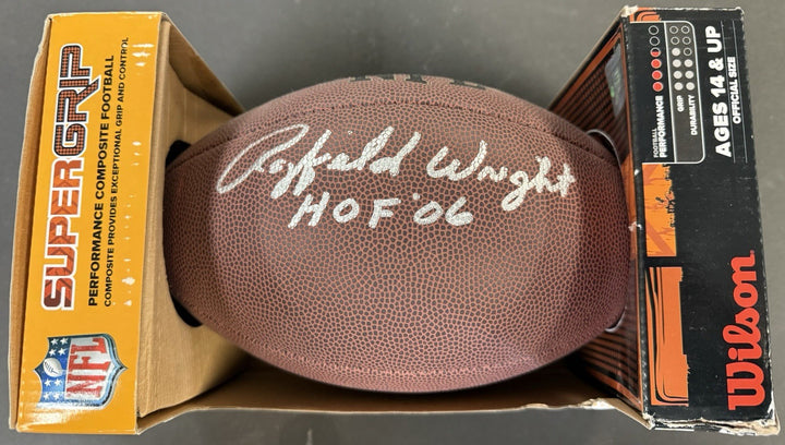 Rayfield Wright Signed HOF ‘06 Inscription Wilson Football COA Dallas Cowboys