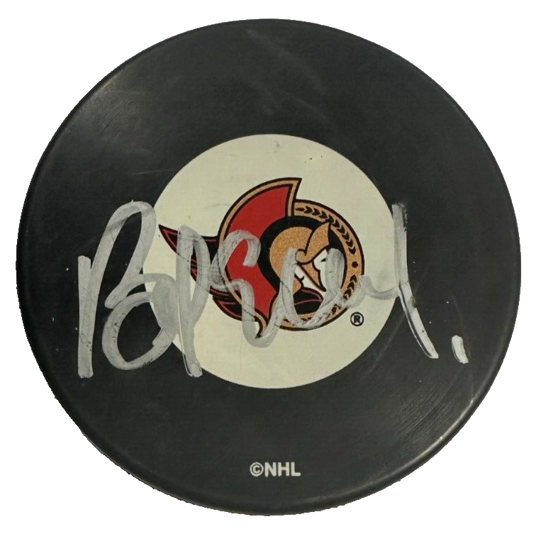 Rat Emery Autographed Ottawa Senators Hockey Puck BAS NHL