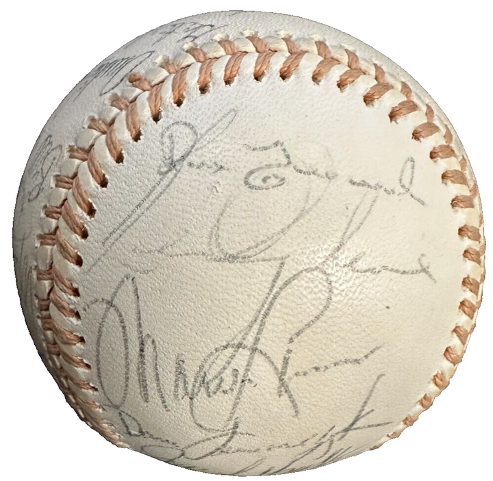 1974 Detroit Tigers Team Autographed Baseball Kaline Brown Lolich