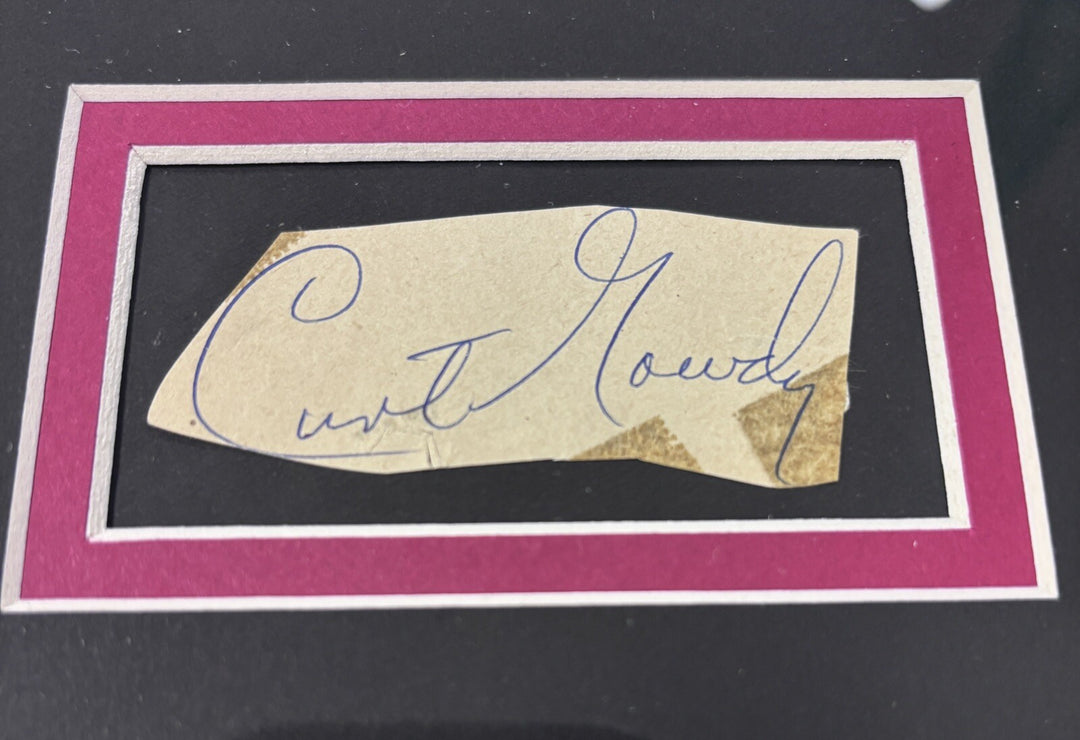 Curt Gowdy Signed Framed Cut Autograph Boston Red Sox Sportscaster HOF