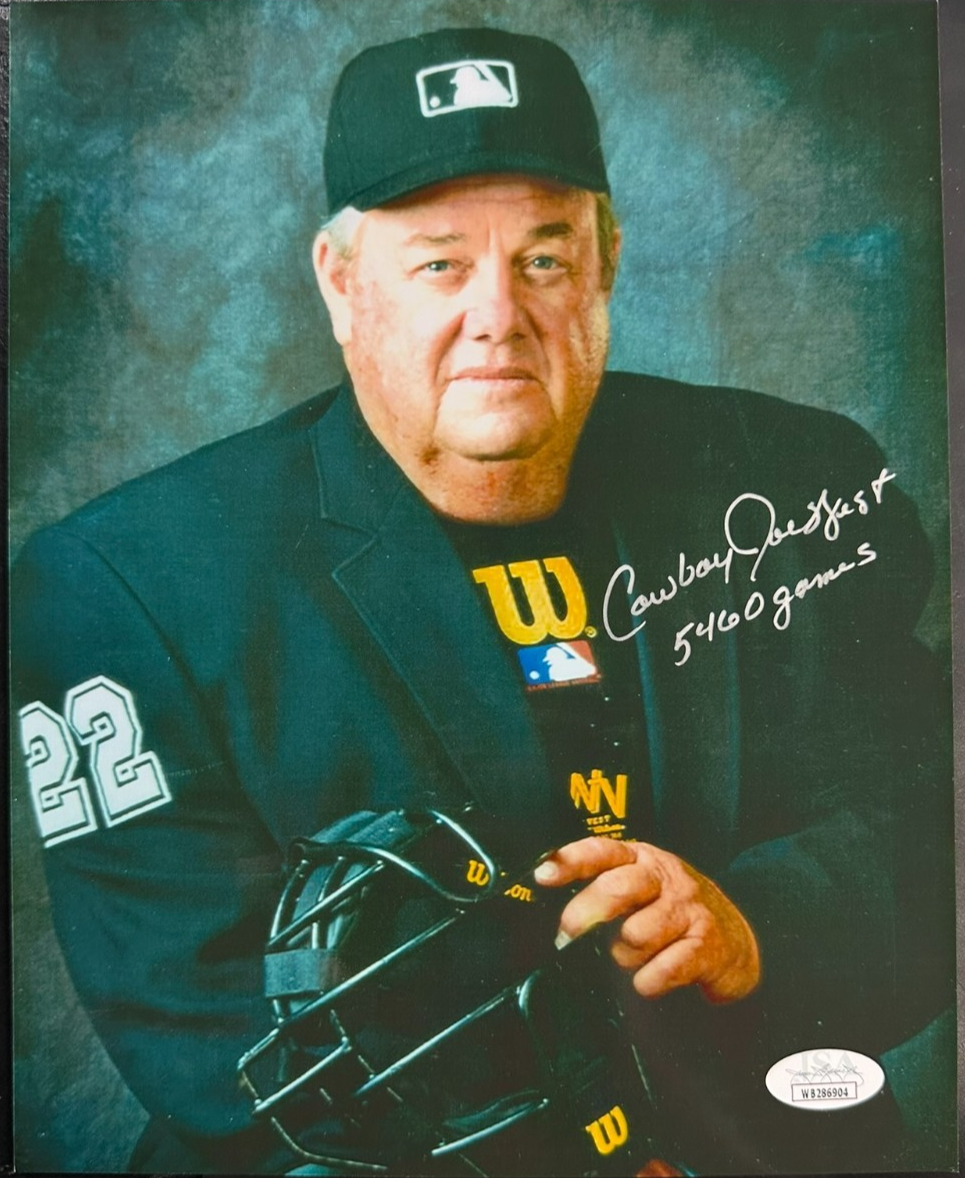 Joe West Autographed 8x10 Photo W/ Cowboy & 5460 Games Inscriptions JSA
