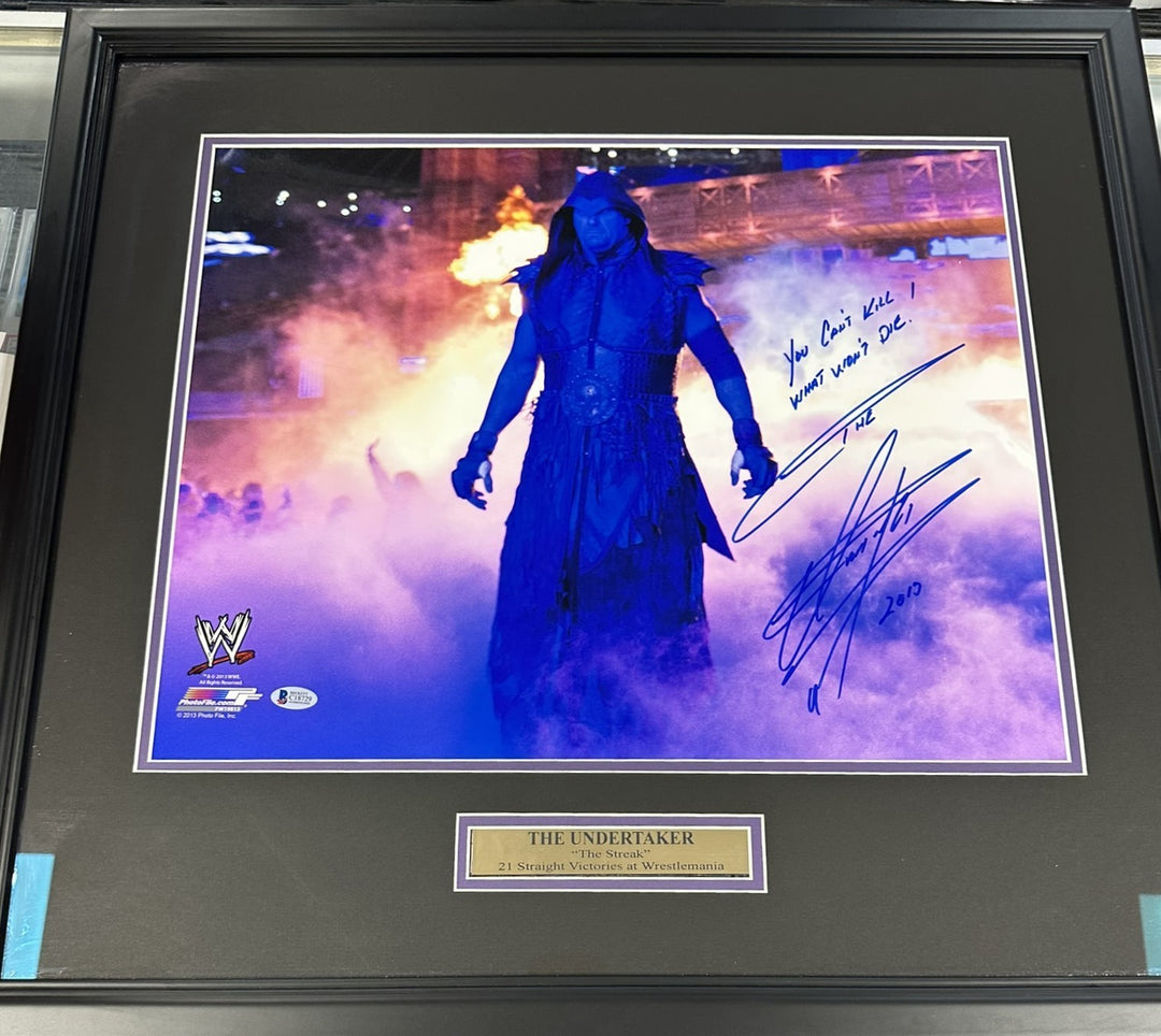 The Undertaker Autographed WrestleMania 29 Entrance 16x20 W/ Inscription BAS