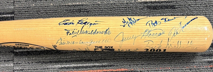 2001 Sox Exchange Fantasy Camp Signed Baseball Bat Johnny Pesky Bob Stanley Etc.