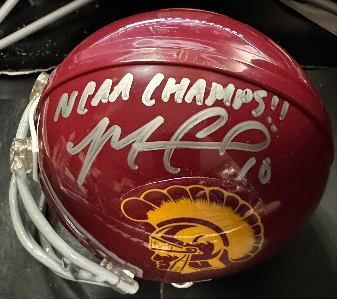 Matt Cassel Autographed USC Trojans Mini Helmet W/ NCAA Champs Insc