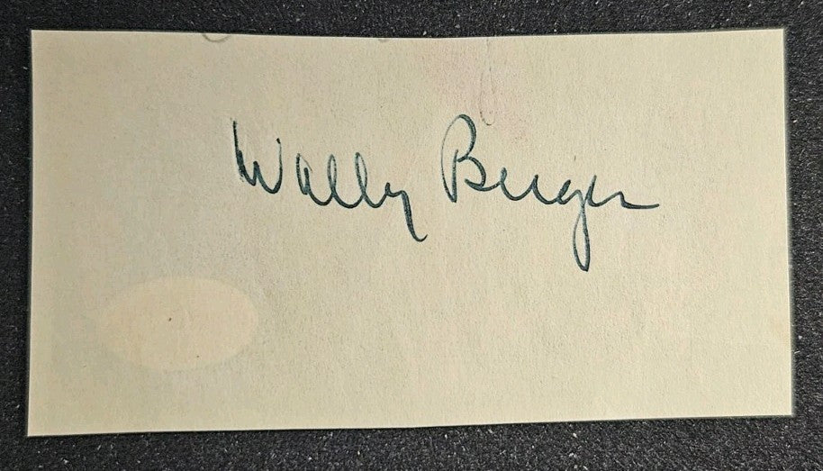 Wally Berger Autographed Cut SGC Boston Braves