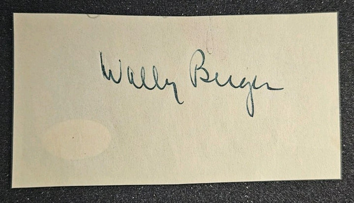 Wally Berger Autographed Cut SGC Boston Braves