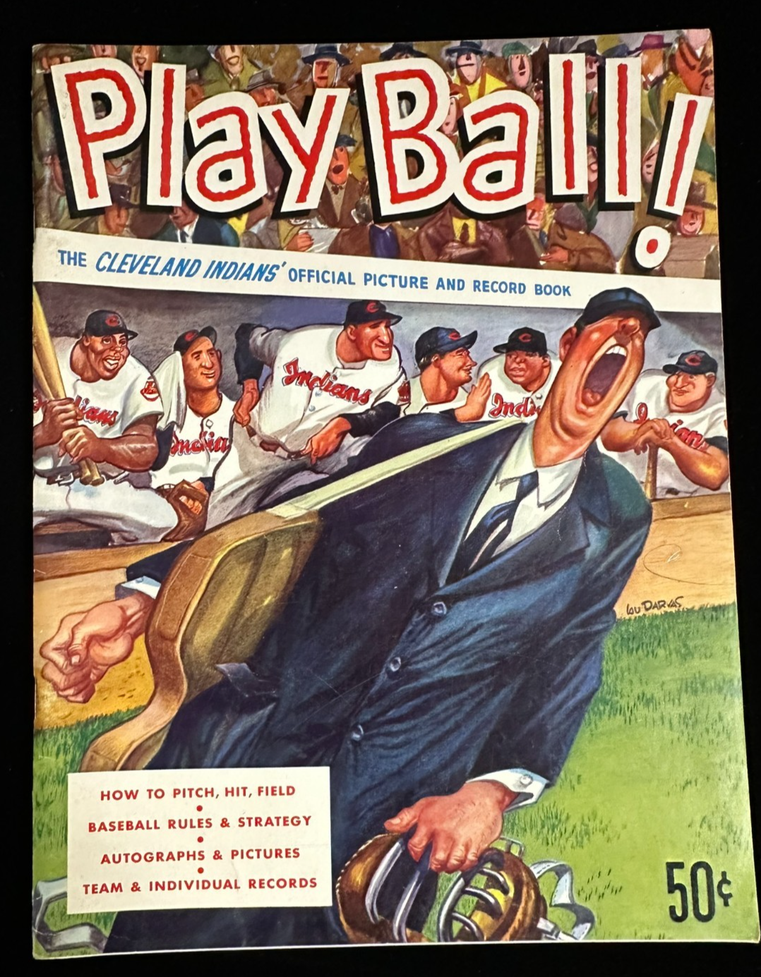 Vintage 1953 Cleveland Indians Yearbook Play Ball!! Feller Lemon Rosen Doby
