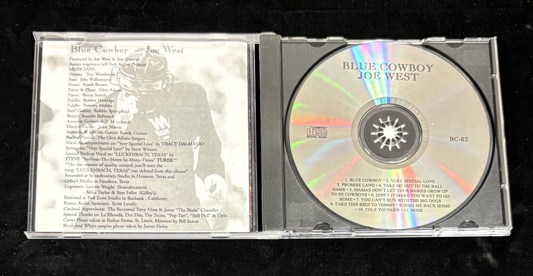 Joe West Signed Blue Cowboy CD MLB Umpire Future HOFer Sportsworld COA