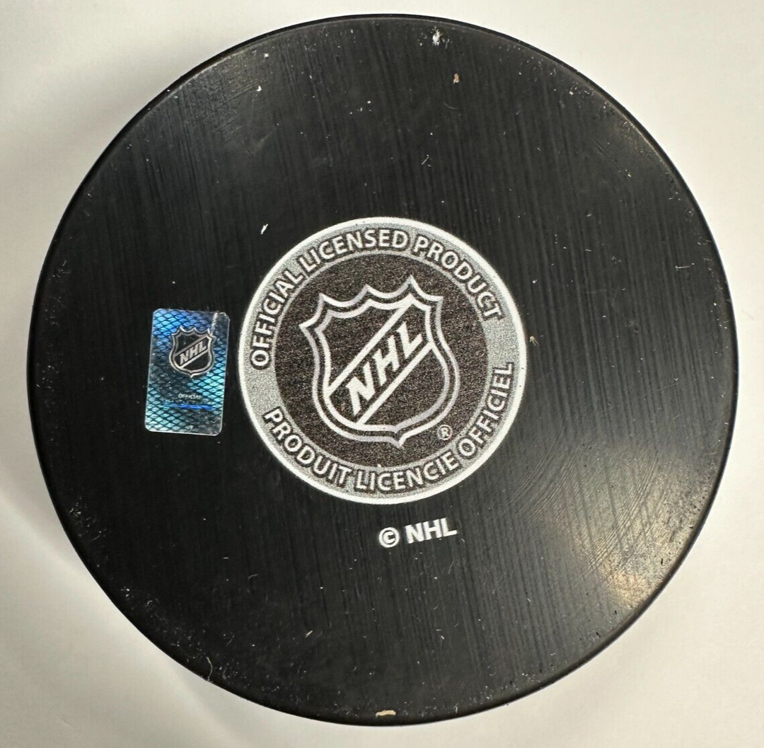 Chris Nilan Autographed Boston Bruins 100th Anniversary Puck NHL