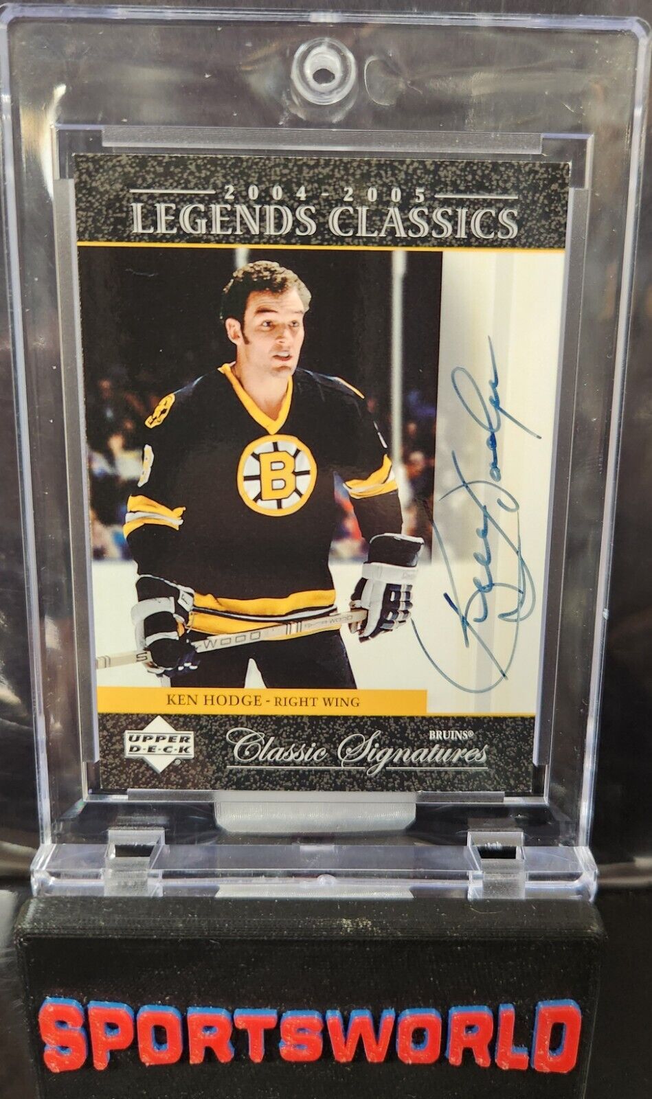 04-05 UD Legends Classic Signatures AUTO # CS23 Ken Hodge Boston Bruins