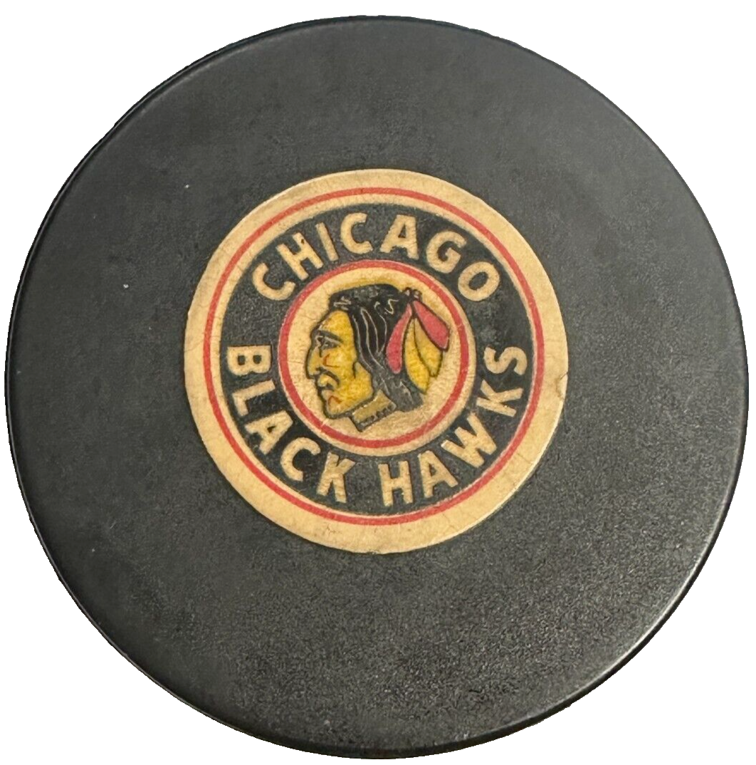 1969-77 Art Ross Converse Reverse Chicago Blackhawks Official Game Puc ...