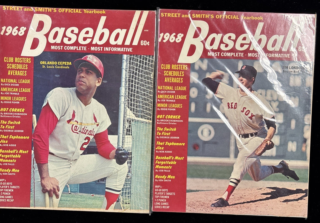 Street & Smith Yearbooks 1968 Baseball Orlando Cepeda Jim Lonborg