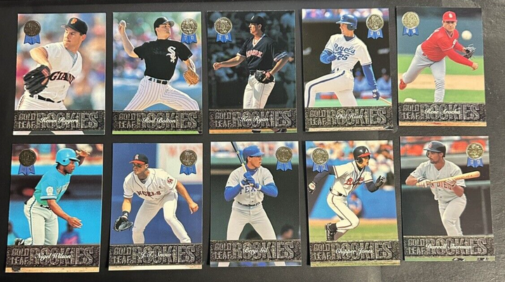 1993 Leaf Gold Leaf Rookies Complete Set 1-25 Piazza Jones NM-NM/MT