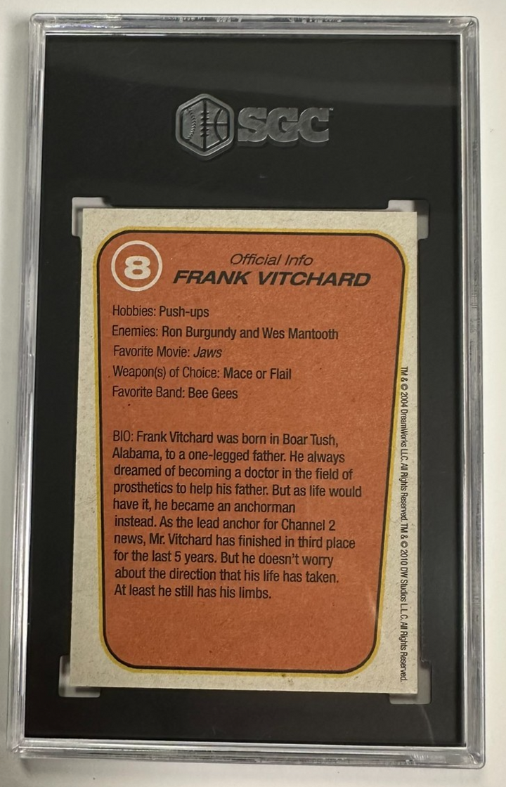 2011 DreamWorks Anchorman The Legend Ron Burgundy Frank Vitchard SGC 8.5 NM-MT+