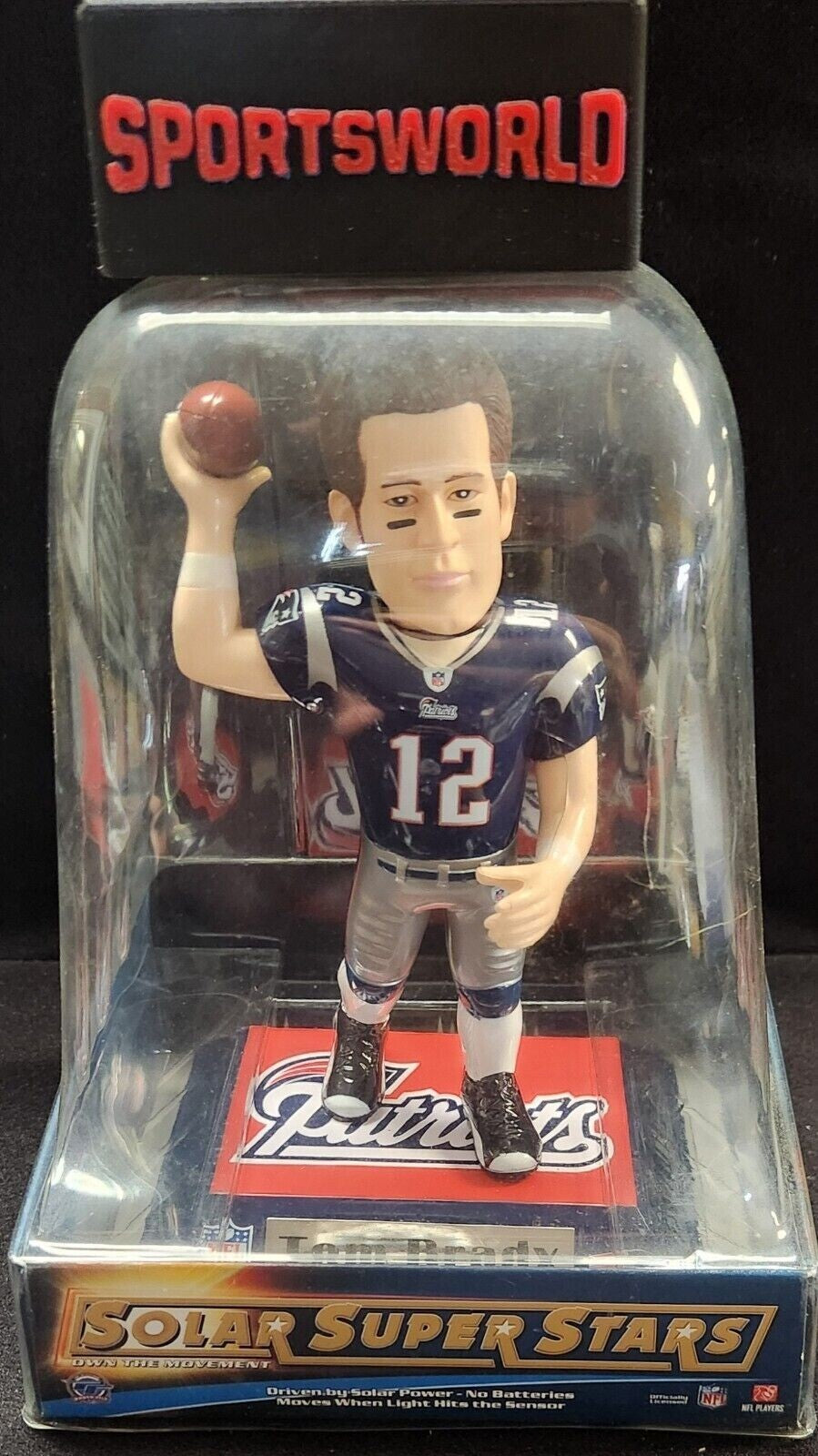 Tom Brady New England Patriots Solar Super Stars Bobblehead