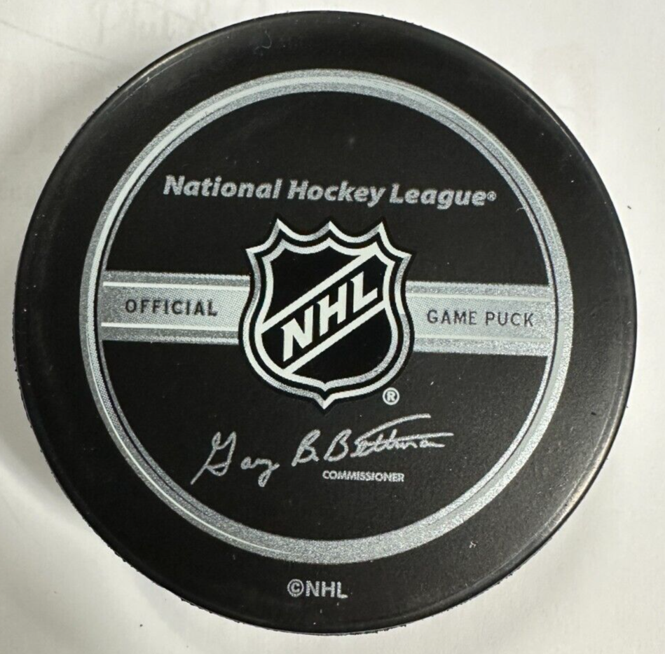 Peter McNab Autographed Boston Bruins Official Game Puck NHL