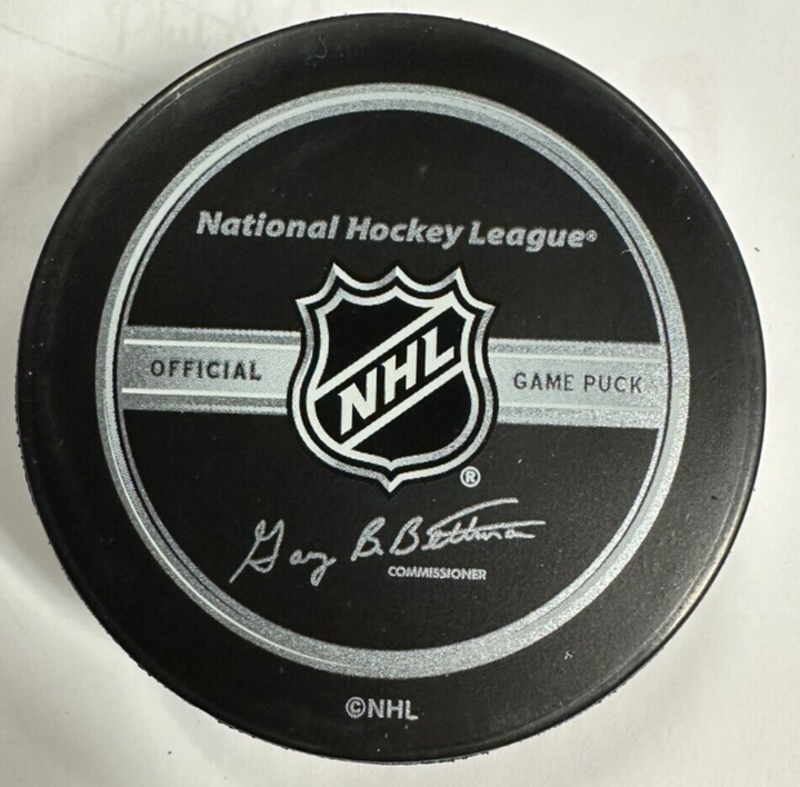 Peter McNab Autographed Boston Bruins Official Game Puck NHL