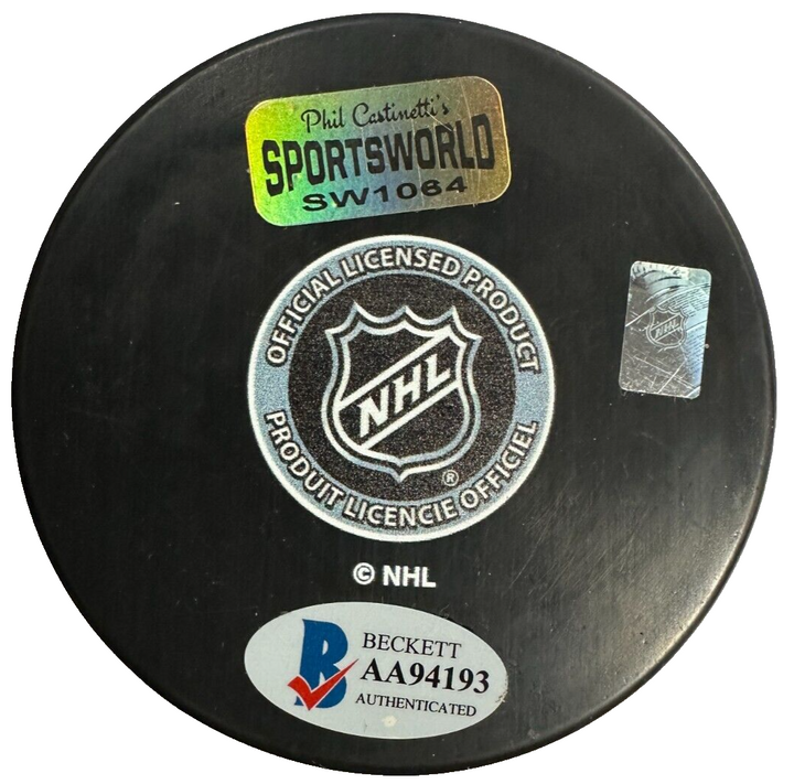 Kevin Dupont Autographed Boston Bruins Hockey Puck W/ HHOF 02 BAS