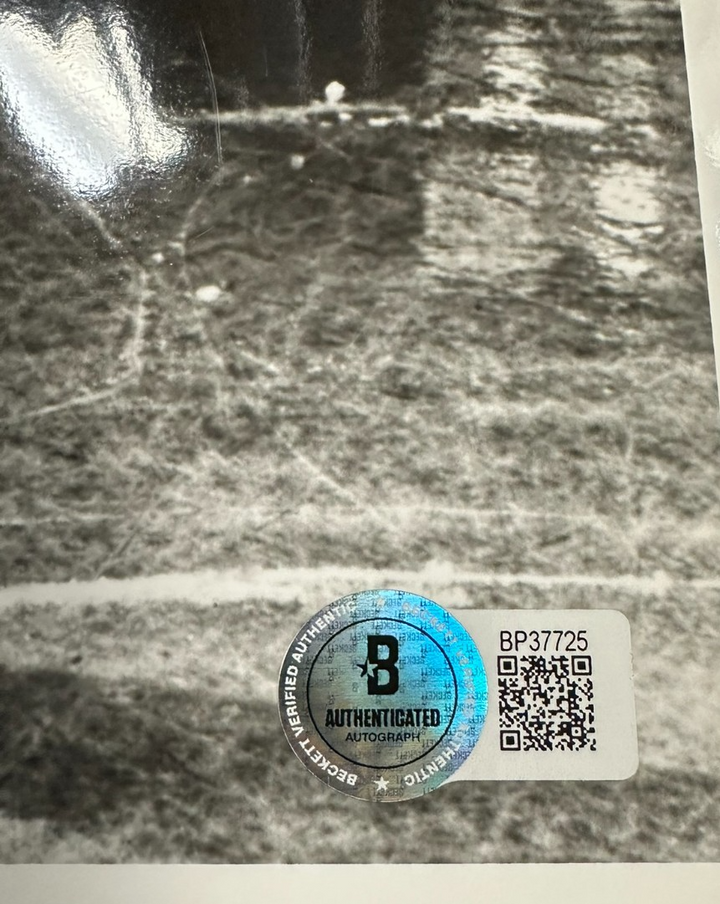 Jim Skinner Autographed Red Wings 8x10 Photo W/ Cup 64-65 Inscription BAS