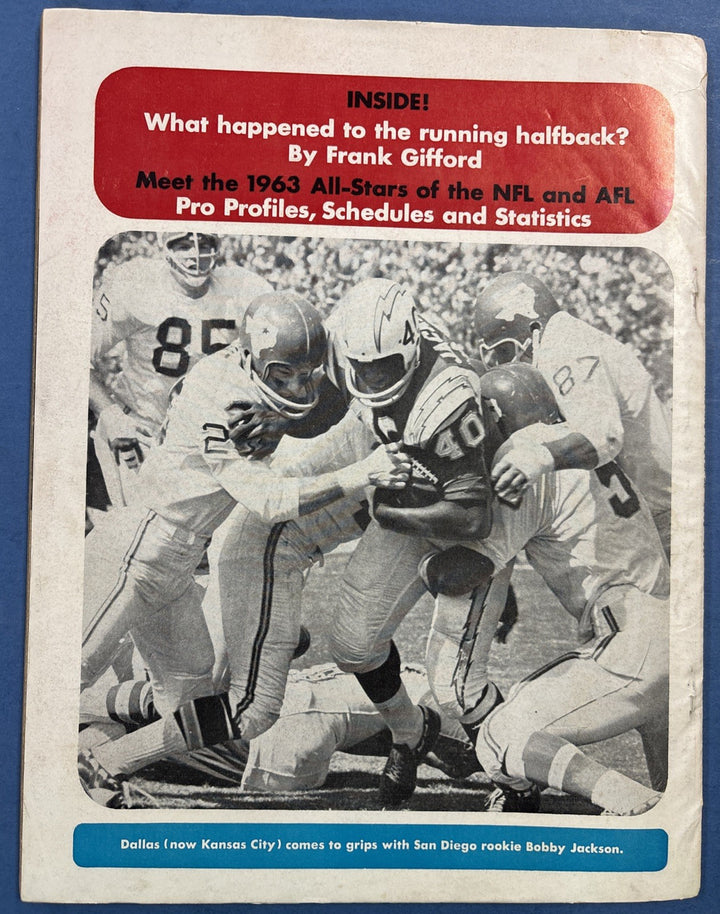 1963 All-Pro Football magazine, Y.A. Tittle, New York Giants Vintage