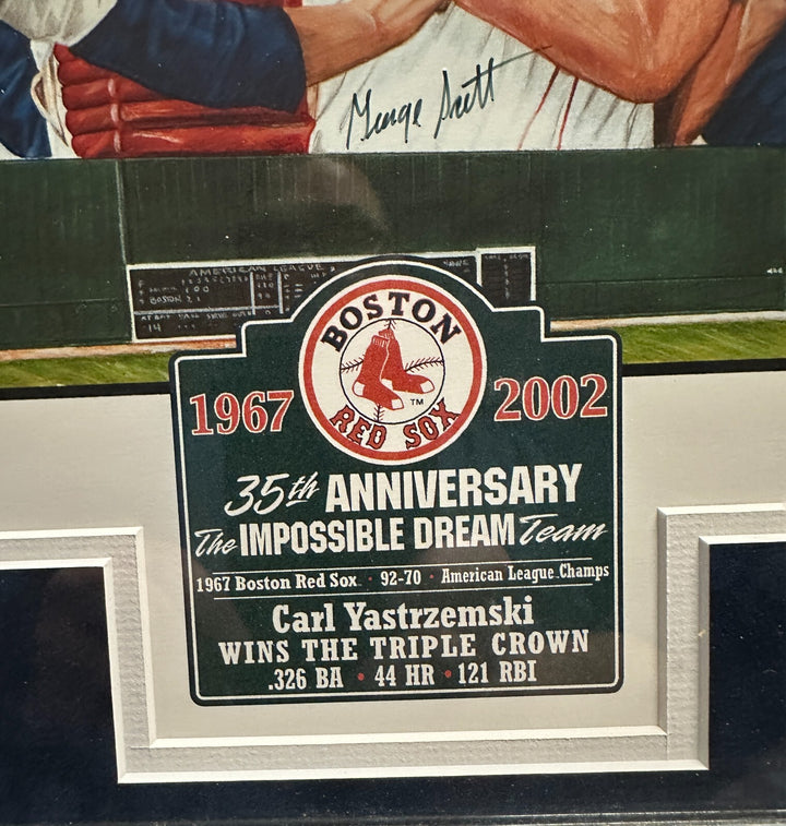 1967 Boston Red Sox AL Champions Signed 16x20 Photo Yaz Scott Lonborg Williams