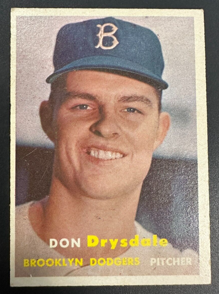 1957 Topps Don Drysdale Rookie Card #181 EX+ Dodgers HOF